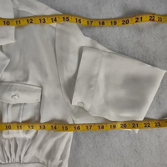 Mary Crafts Women's White A-Line Side Zip Elegant Dress Size 8 (NWT) - Picture 9 of 15